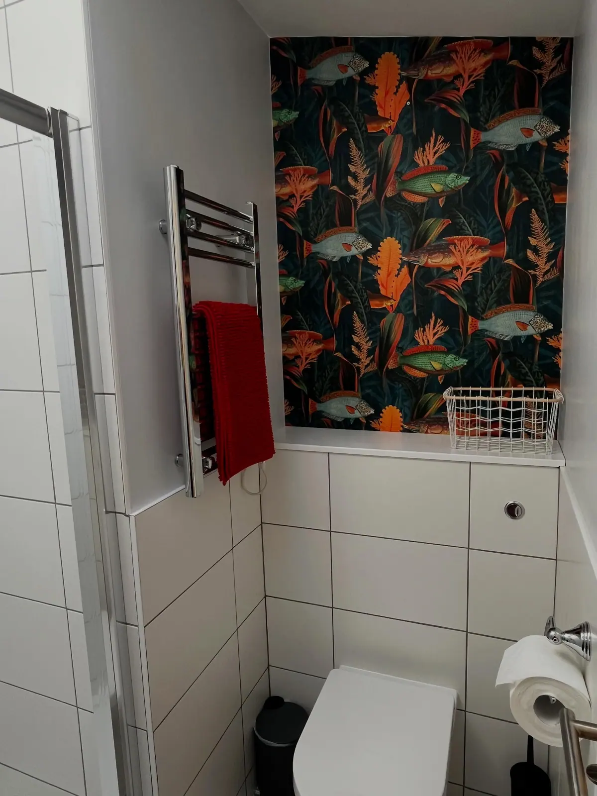 Bathroom vanity and toilet